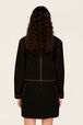 Veste double face laine femme Noir vue portée de dos