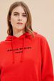 Sweat à capuche logo Sonia Rykiel femme Rouge vue de détail 2