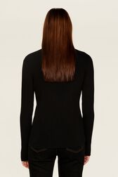 Top goutte uni femme Noir vue portée de dos