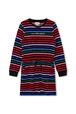 Robe rayée multicolore velours Multico raye vue de face
