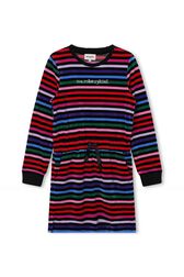 Robe rayée multicolore velours Multico raye vue de face