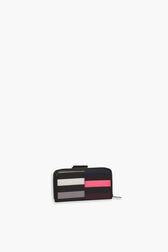Forever Nylon Striped Zipper Wallet Multico back view