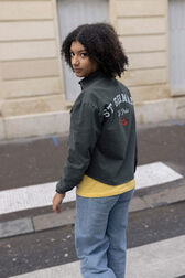 Girl Cropped Shirt - Bonton x Sonia Rykiel Khaki details view 6