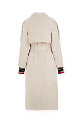 Trench structuré gabardine femme Beige vue de dos