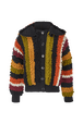 Blouson laine bouclette femme Multico raye crea vue de face