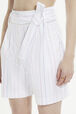 Women Canvas Tailored Shorts White details view 2