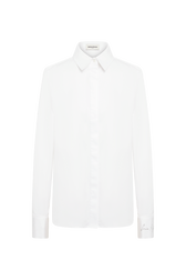 Poplin shirt White front view