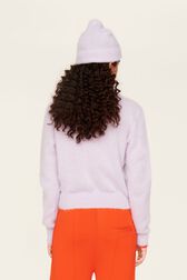 Col roulé mohair femme Lilas vue portée de dos