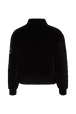 Bomber matelassé en velours Noir vue de dos