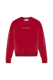 Women Velvet Sweatshirt Red front view