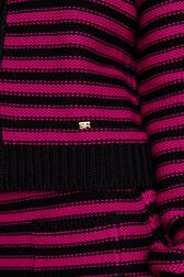 Women Big Poor Boy Striped Cardigan Black/fuchsia details view 2