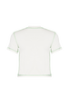 T-shirt col rond manches courtes en jersey de coton Ecru vue de dos
