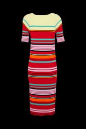 Women Colorblock Short Sleeve Long Dress Red back view