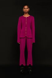 Pantalon maille milano femme Fuchsia vue de détail 3