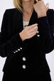 Longline Velvet Jacket Black details view 2