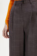 Prince of Wales Check Pleated Trousers Check navy/brown details view 2