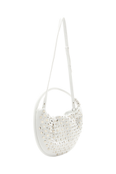 Medium Domino bag in leather and studs White back view