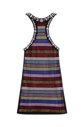 Robe débardeur courte en jersey Multico raye crea vue de dos