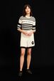 Women Cotton Knit Shorts Ecru details view 2
