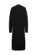 Cardigan long torsadé en laine Noir vue de dos