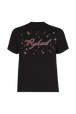 T-shirt col rond manches courtes en jersey de coton Noir vue de dos