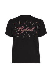 T-shirt col rond manches courtes en jersey de coton Noir vue de dos