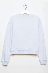Girl Printed Cotton Sweater - Bonton x Sonia Rykiel Grey details view 5