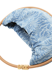 Sac Domino médium en denim zébre Bleu vue de détail 2
