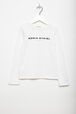 Sonia Rykiel Logo Girl Long Sleeves T-shirt Ecru front view