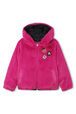 Manteau réversible à capuche Fuchsia vue de face