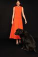 Robe longue bicolore femme Orange vue de détail 3