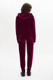 Pantalon de jogging en velours Framboise vue portée de dos