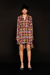 Robe courte motif Mai 68 femme Multico crea vue de détail 3
