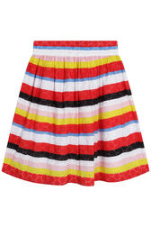 French Embroidery Striped Girl Skirt Multico back view