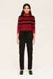 Women Cotton Jersey Jogging Black front worn view