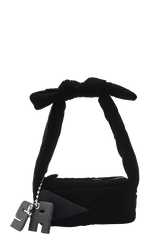 Sac baguette Demi-Pull  en velours Noir vue de face