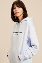 Women Sonia Rykiel logo Hoodie Baby blue details view 2