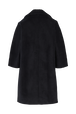 Manteau long velours femme Noir vue de dos