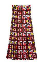 Women May 68 Print Long Skirt Multico crea front view