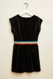 Velvet Girl Short Dress Black back view