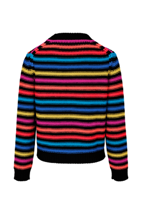Pullover Big Poor Boy rayé femme Multico raye rf vue de dos