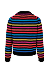 Women Big Poor Boy Striped Sweater Multico striped rf back view