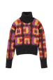 Women May 68 Jacquard Turtleneck Multico crea front view