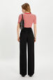 Piaf trousers in satin-backed crepe Black back worn view