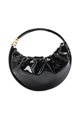 Domino Medium Vinyl Bag Black front view