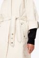 Punch Needle Embroidered Coat Ecru details view 3