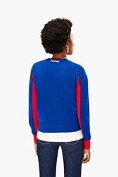 Cardigan cœur SR Baby blue vue portée de dos