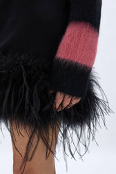 Jersey mini skirt Black details view 2