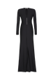Robe longue en jersey Noir vue de dos