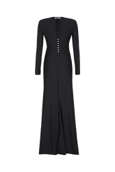 Robe longue en jersey Noir vue de dos